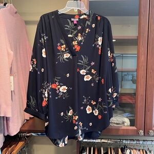 Vince Camuto Floral Blouse 3X